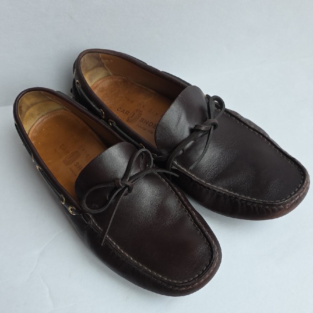 Car Shoe Men's Brown Leather Loafers